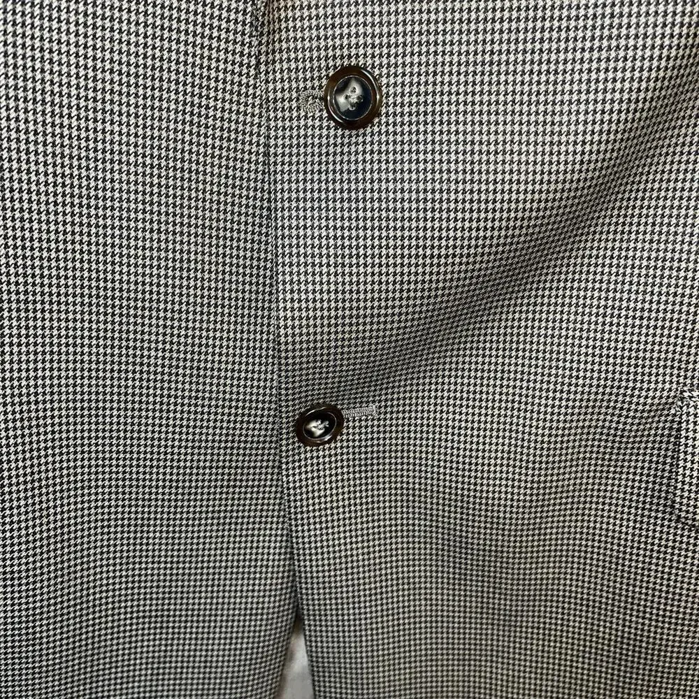 Jos A Bank Signature Collection Mens Blazer 46L Houndstooth Wool Sports‎ Jacket